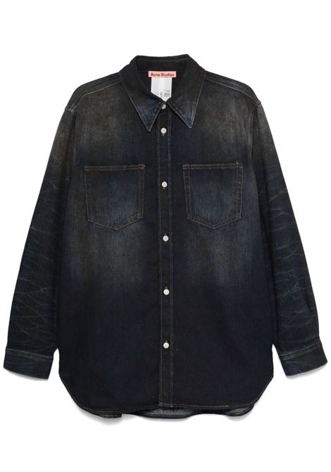 Camicia in denim in blu Acne studios - uomo